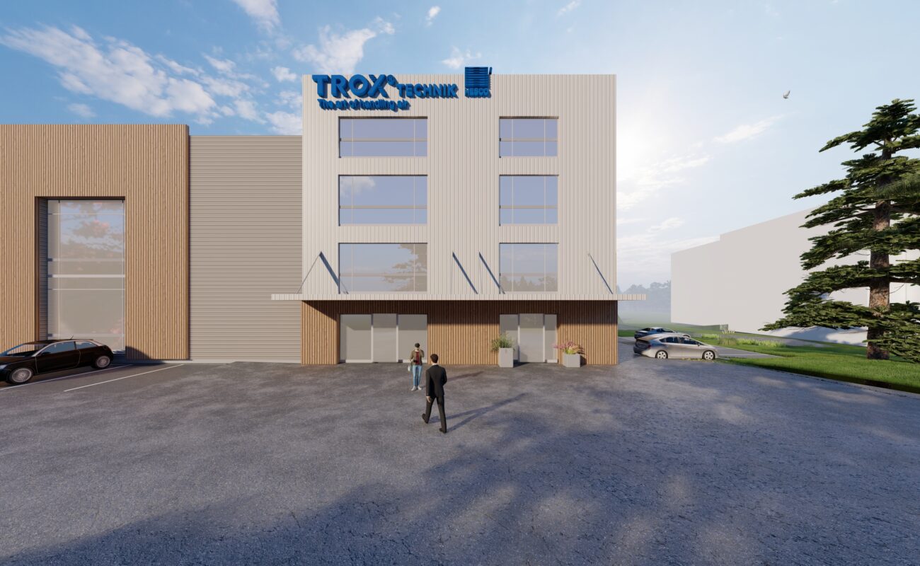 TROX HESCO Schweiz AG, Produktionshalle mit Büroräumlichkeiten, Rüti ZH
