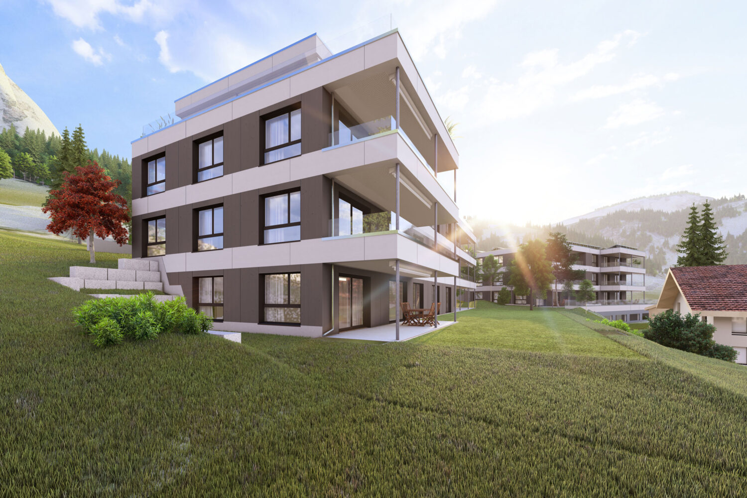 Mehrfamilienhäuser Wiitsicht Rickenbach